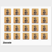 beeld van de hindoe God Ganesh Vierkante Sticker (Vel)