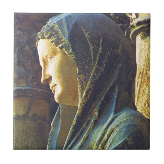 beeld van de Maagd Mary Tegeltje (Voorkant)