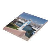 beeld van de melkkleur tegeltje (Zijkant)