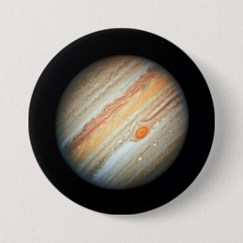 Beeld van de planeet Jupiter (Hubble-telescoop) Ronde Button 7,6 Cm