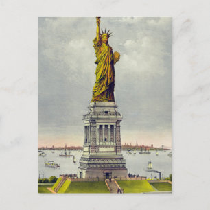 beeld van de reis van Liberty New York Briefkaart