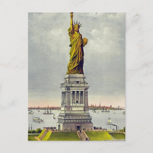  beeld van de reis van Liberty New York Briefkaart (Voorkant)