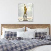  beeld van de reis van Liberty New York Canvas Afdruk (Insitu (Slaapkamer))