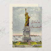 beeld van de reis van Liberty New York Kaart (Voorkant / Achterkant)