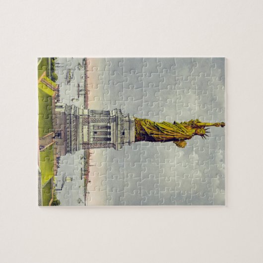  beeld van de reis van Liberty New York Legpuzzel (Horizontaal)