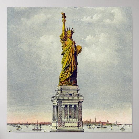  beeld van de reis van Liberty New York Poster (Voorkant)
