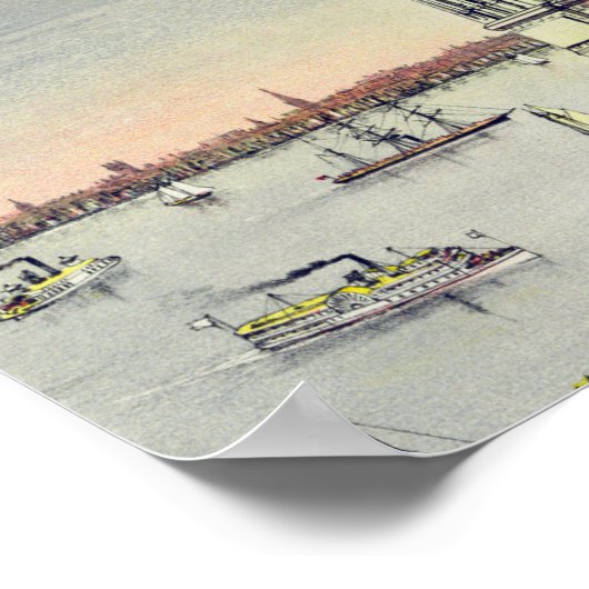  beeld van de reis van Liberty New York Poster (Hoek)