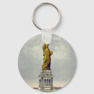  beeld van de reis van Liberty New York Sleutelhanger