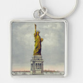  beeld van de reis van Liberty New York Sleutelhanger (Voorkant)