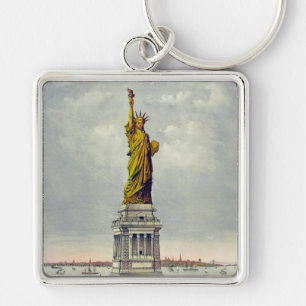 beeld van de reis van Liberty New York Sleutelhanger