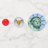 Beeld van de Vrijheid, Adelaar & Amerikaanse Vlag Confetti (Achterkanten)