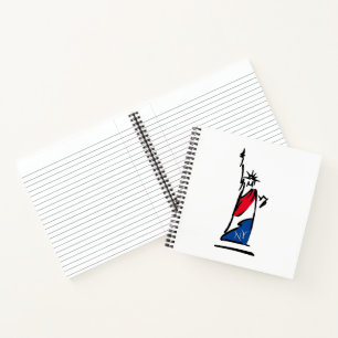 Beeld van de Vrijheid / Dame Vrijheid Strepen Notitieboek