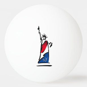 Beeld van de Vrijheid / Dame Vrijheid Strepen Pingpongbal
