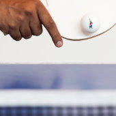 Beeld van de Vrijheid / Dame Vrijheid Strepen Pingpongbal (Peddel)