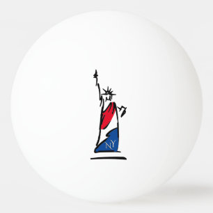 Beeld van de Vrijheid / Dame Vrijheid Strepen Pingpongbal