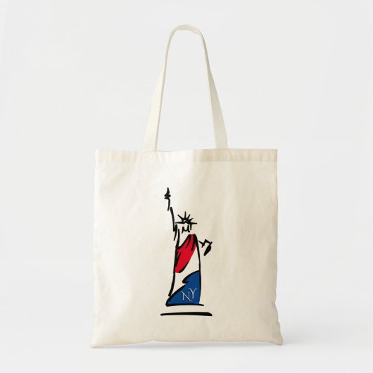 Beeld van de Vrijheid / Dame Vrijheid Strepen Tote Bag (Voorkant)