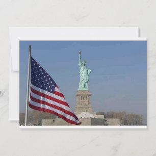 Beeld van de Vrijheid en Amerikaanse Vlag Patriott Kaart