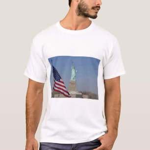 Beeld van de Vrijheid en Amerikaanse vlag Patriott T-shirt