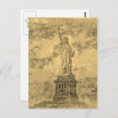 beeld van de vrijheid in New York #2 - Briefkaart (Voorkant / Achterkant)