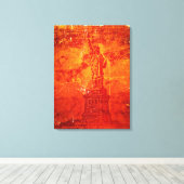 beeld van de vrijheid in New York, gepantserd Can Canvas Afdruk (Insitu (Houten vloer))