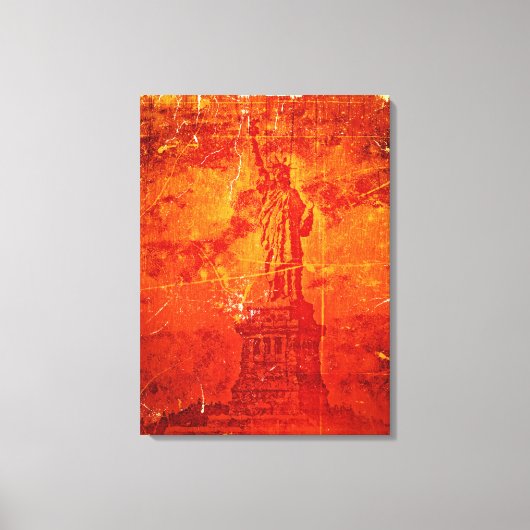 beeld van de vrijheid in New York, gepantserd Can Canvas Afdruk (Voorkant)