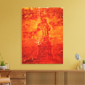 beeld van de vrijheid in New York, gepantserd Can Canvas Afdruk (Insitu (Woonkamer))