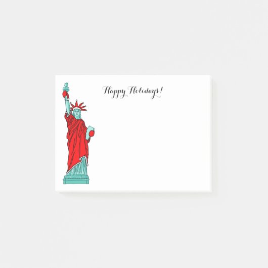 Beeld van de Vrijheid Kerstman Kerstvakantie Post-it® Notes (Voorkant)