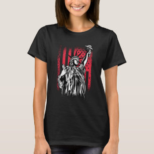 Beeld Van De Vrijheid Met De Vlag Van De VS T-shirt