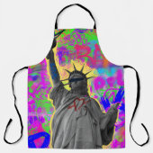 Beeld van de Vrijheid - Neon Graffiti Keuken Schor Schort (Voorkant)