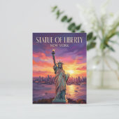Beeld van de Vrijheid New York Briefkaart (Staand voorkant)
