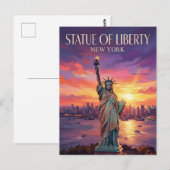 Beeld van de Vrijheid New York Briefkaart (Voorkant / Achterkant)