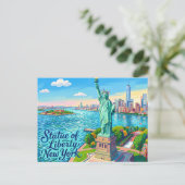 Beeld van de Vrijheid, New York Briefkaart (Staand voorkant)