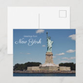 Beeld van de Vrijheid New York Briefkaart (Voorkant / Achterkant)