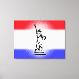 Beeld van de Vrijheid New York Canvas Afdruk