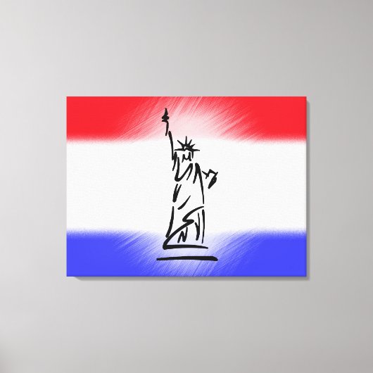 Beeld van de Vrijheid New York Canvas Afdruk (Voorkant)