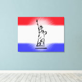 Beeld van de Vrijheid New York Canvas Afdruk (Insitu (Houten vloer))