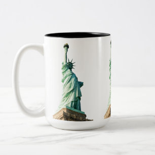 Beeld van de Vrijheid New York City Tweekleurige Koffiemok