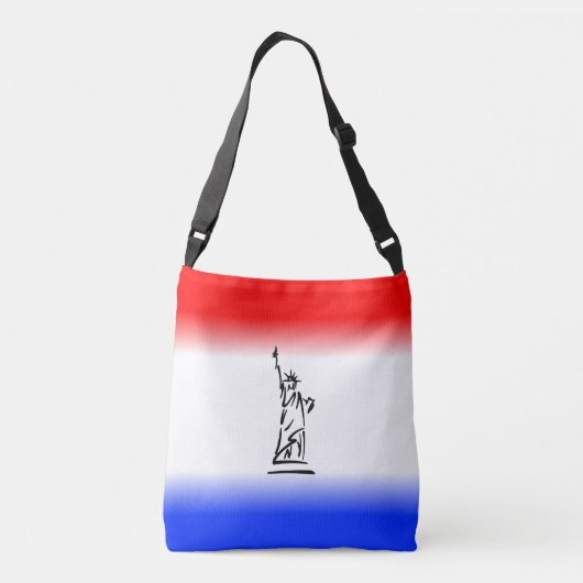 Beeld van de Vrijheid New York Crossbody Tas (Achterkant)