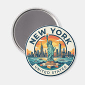 Beeld van de Vrijheid New York Magneet (Voorkant / Achterkant)