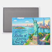 Beeld van de Vrijheid, New York Magneet (Voorkant / Achterkant)