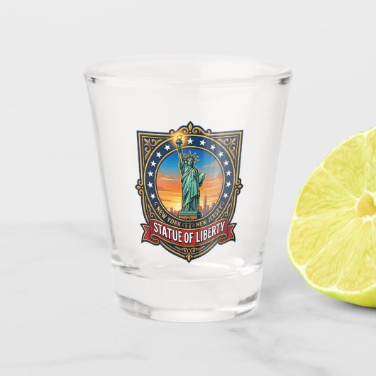 Beeld van de Vrijheid New York USA Shot Glas (Voorkant)