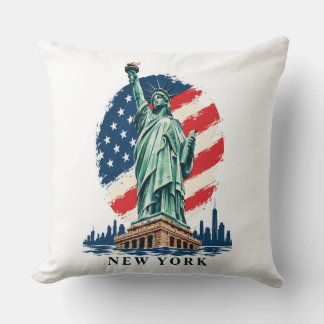 Beeld van de Vrijheid New York USA Vlag Kussen