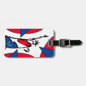 Beeld van de Vrijheid NY Rood Wit en Blauw Bagagelabel (Voorkant horizontaal)