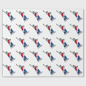 Beeld van de Vrijheid NY Rood Wit en Blauw Cadeaupapier (Vlak)