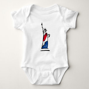 Beeld van de Vrijheid NY Rood Wit en Blauw Romper