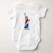 Beeld van de Vrijheid NY Rood Wit en Blauw Romper (Achterkant)