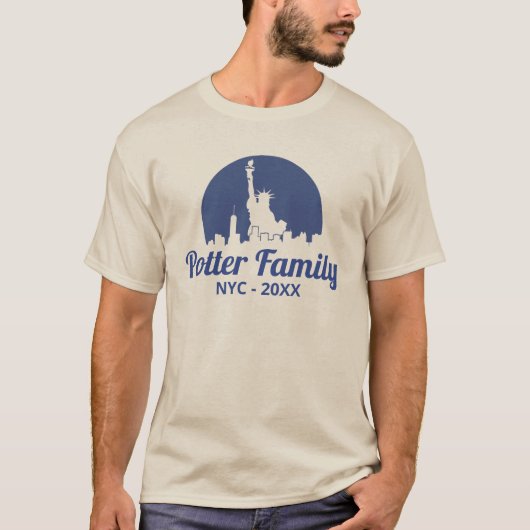 Beeld van de Vrijheid NYC Silhouette T-shirt (Voorkant)