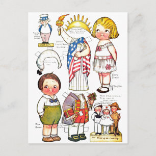 Beeld van de Vrijheid Oom Sam George Washington Po Briefkaart