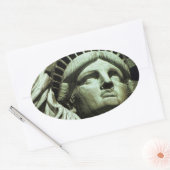 Beeld van de Vrijheid Ovale Sticker (Envelop)