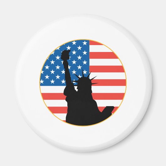 Beeld Van De Vrijheid Patriottisch Ontwerp Magneet (Voorkant)